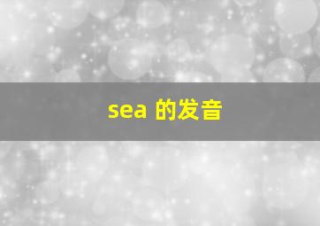 sea 的发音